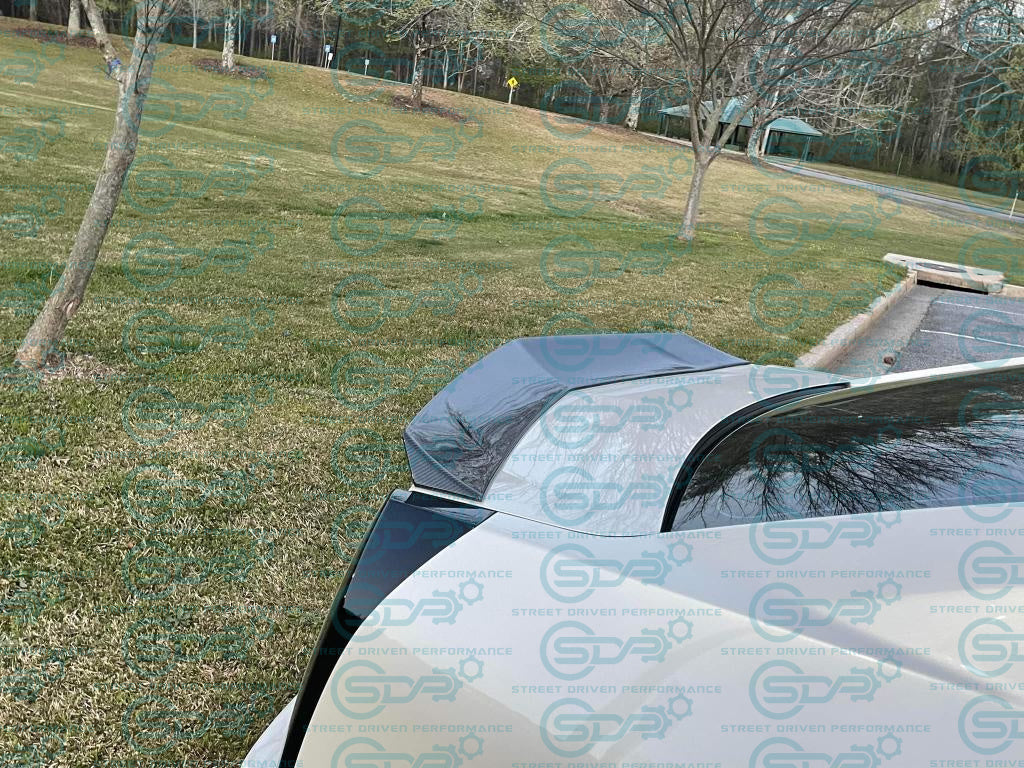 2009-2015 Cadillac CTS-V V2 | Sedan Carbon Fiber Rear Trunk Lid Wickerbill Spoiler / Wing